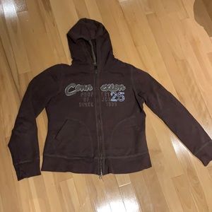GUC Jacob Connexion Full Zip Brown Hoodie - size XL